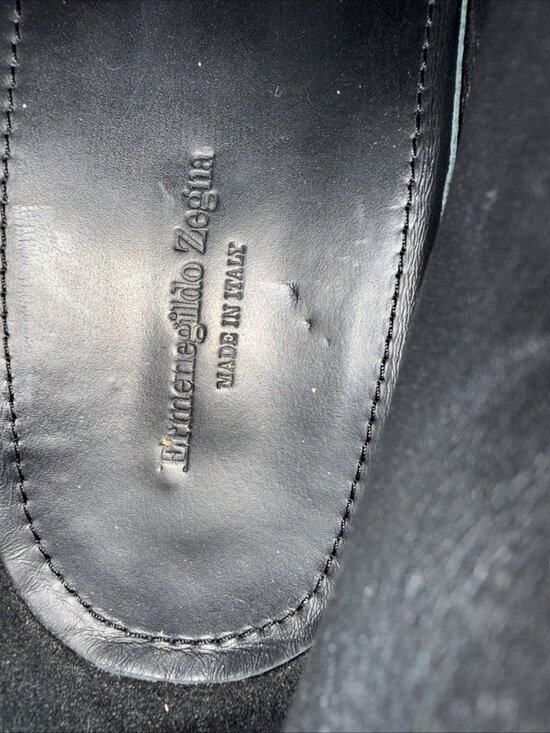 Ermenegildo Zegna Lace Up Suede Chucka Boots Shoes Size 8.5 Midnight blue $650 main image 4